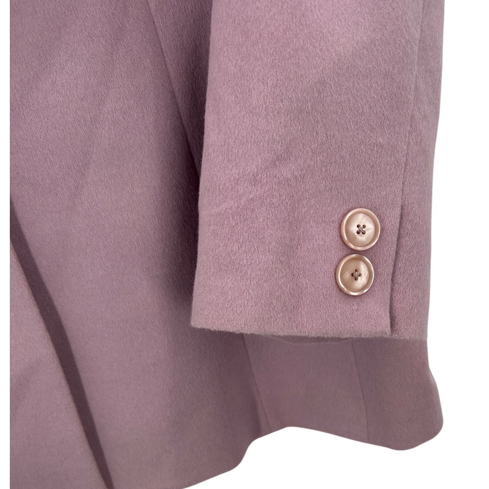 VTG Austin Reed London Womens Lilac Wool Angora Blazer Jacket Size 16 Pastel - Picture 4 of 10
